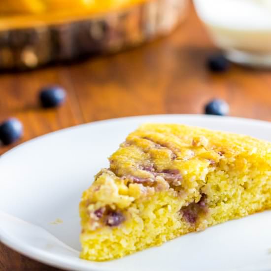 Low carb lemon blueberry cake