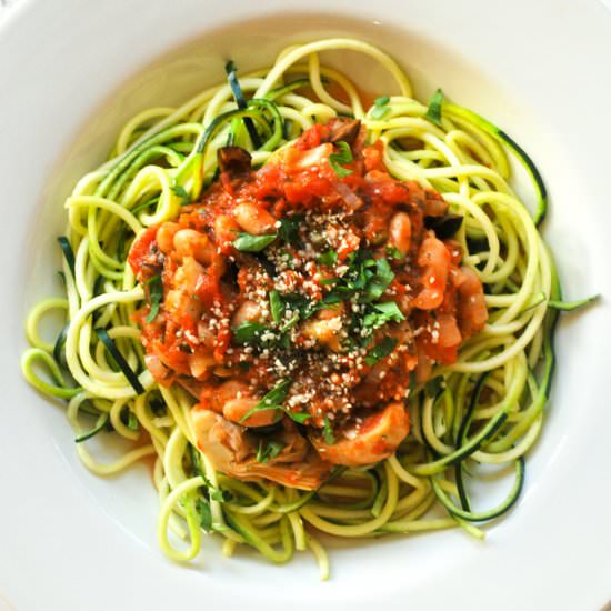 Vegan Puttanesca Zoodles