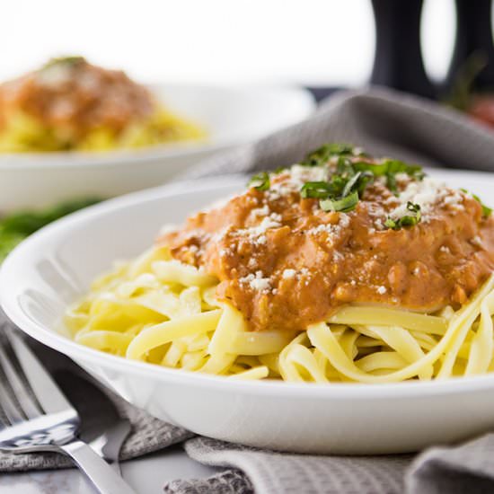 Creamy Chicken Spaghetti