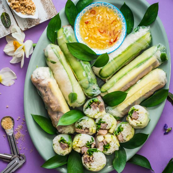 Sticky Rice Fresh Rolls