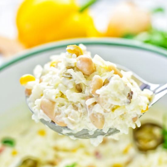 White Chili Rice Casserole