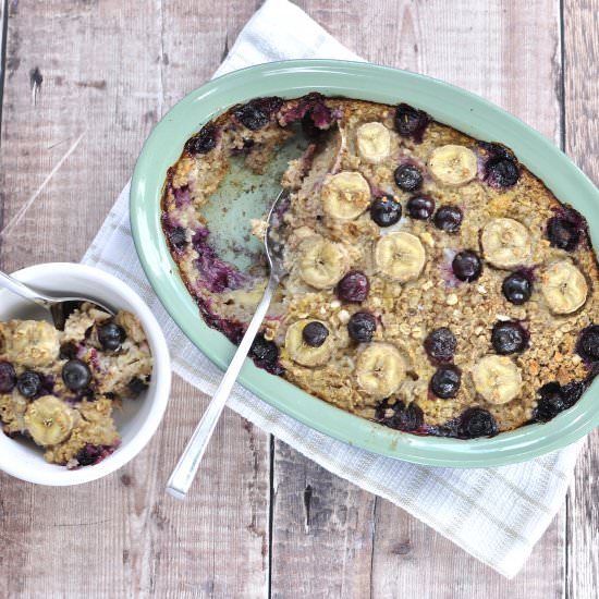 Blueberry & Banana Baked Oatmeal