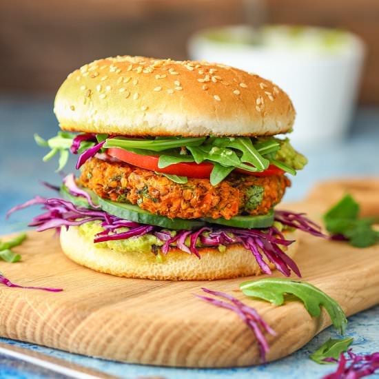 sweet potato buckwheat burgers