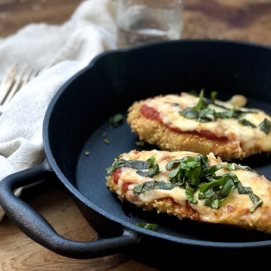 Crispy Quinoa Chicken Parmesan