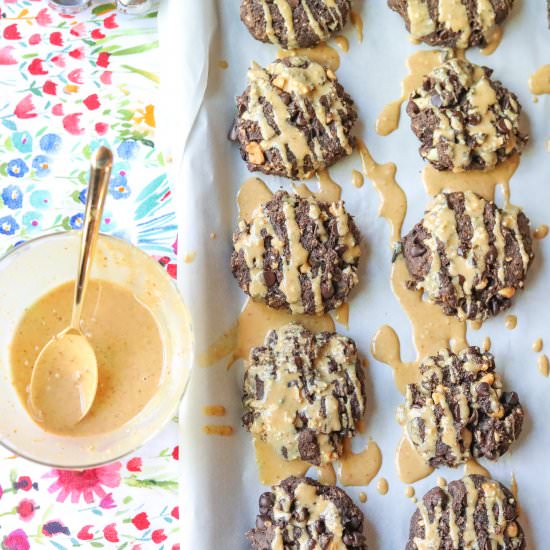 Chocolate Peanut Butter Oat Cookies