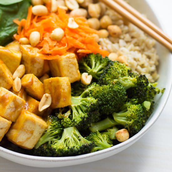 Peanut Tofu Buddha Bowl