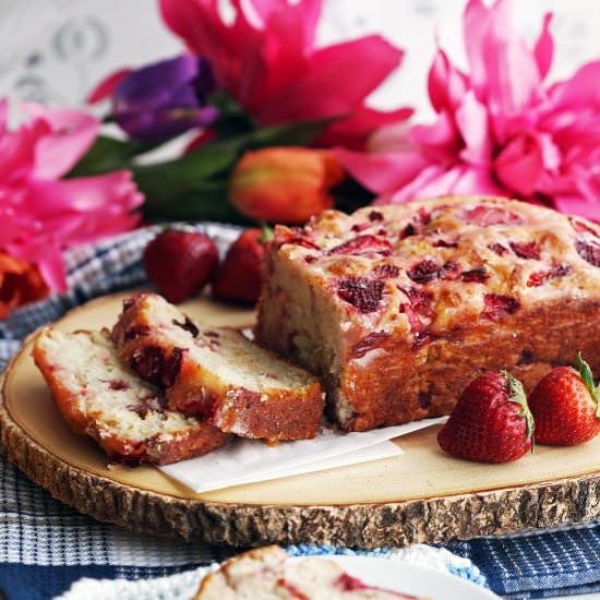 Strawberry Lemon Yogurt Bread