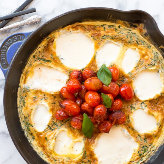 15-Minute Caprese Frittata