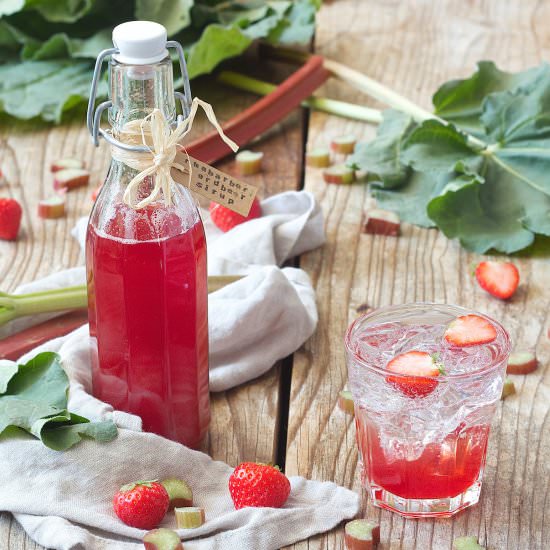 Rhubarb Strawberry Syrup