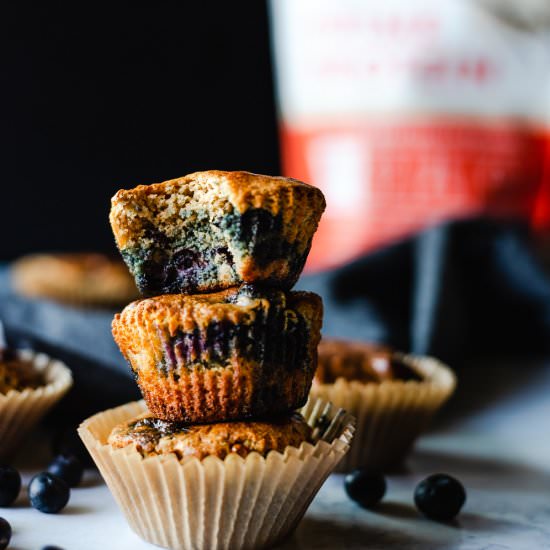Paleo Blueberry Protein Muffins