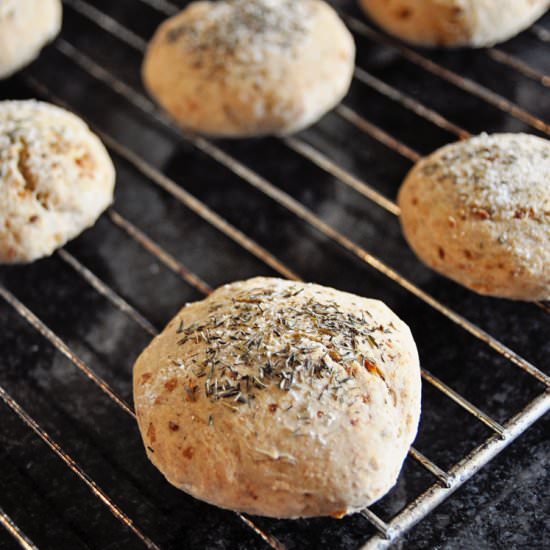 Homemade Garlic & Onion Bread Rolls