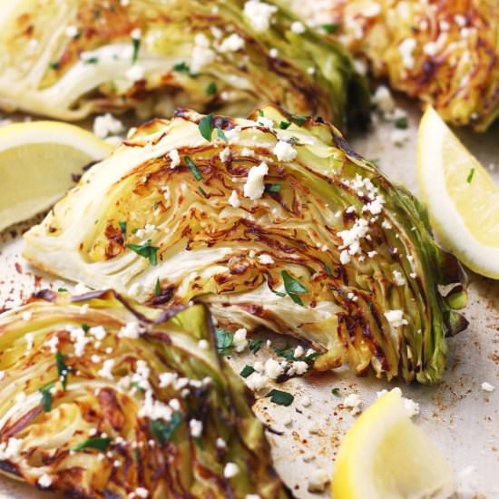 Roasted Cabbage Wedges