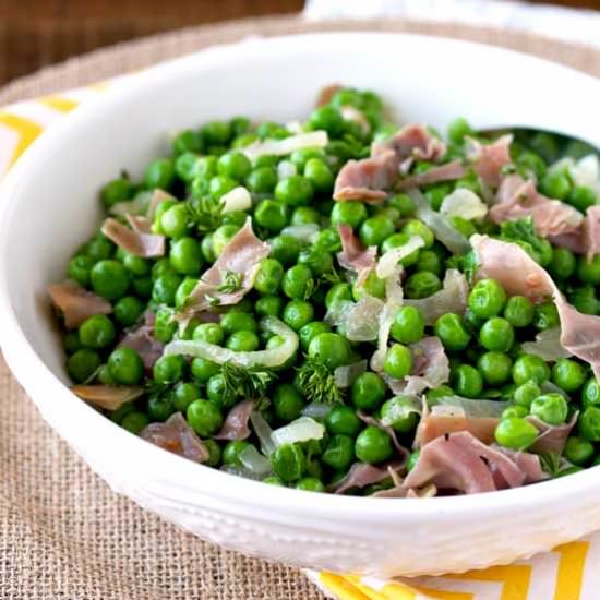 Sauteed Peas with Prosciutto