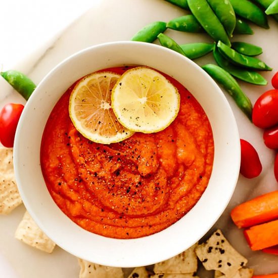 Red Lentil Buffalo Hummus