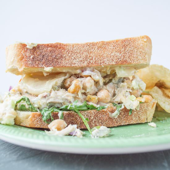 Chickpea Tuna Salad Sandwich