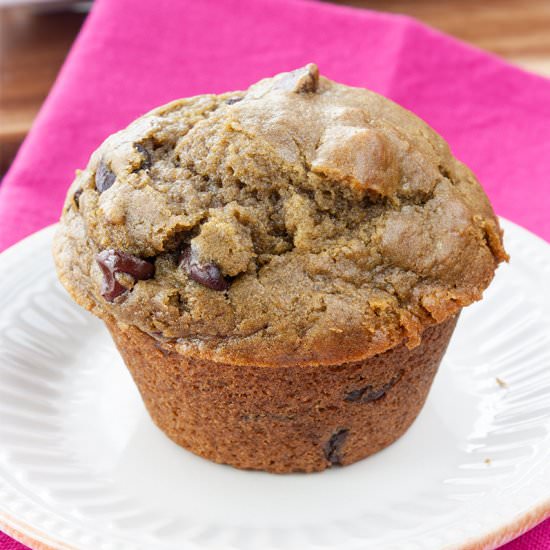 Matcha chocolate chips muffins