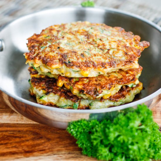 Corn and Courgette Fritters