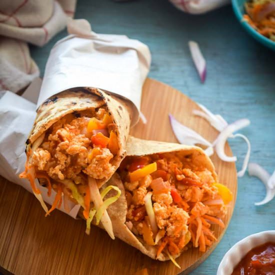 Cottage Cheese Schezwan Wrap