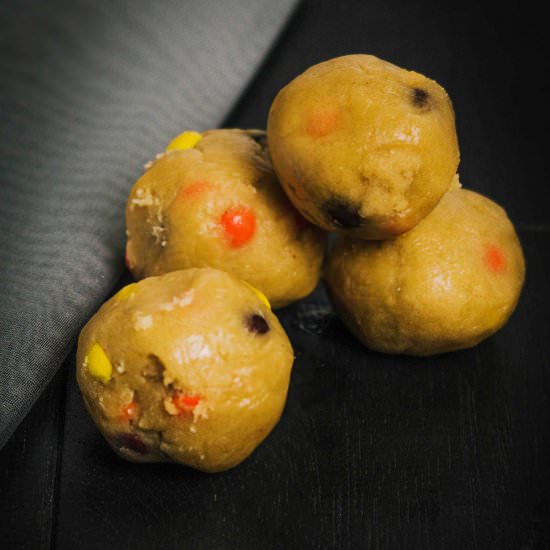 Reeses Pieces Cookie Dough Balls