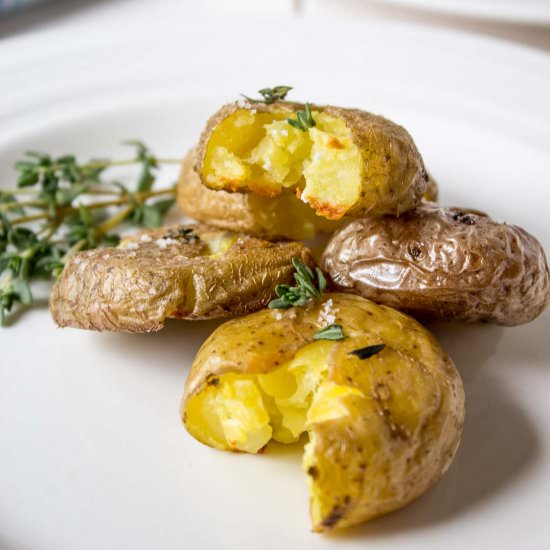 crispy smashed potatoes