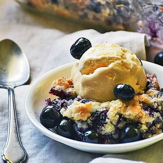 Blueberry Dump Cake from Scratch