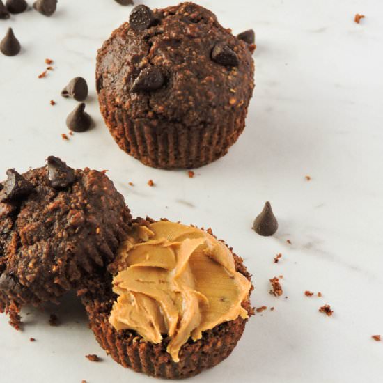 Double Chocolate Banana Muffins