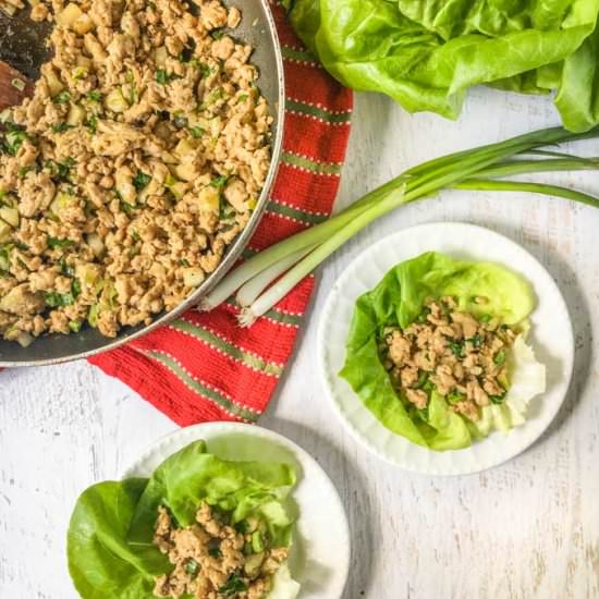 Ginger Chicken Lettuce Cups