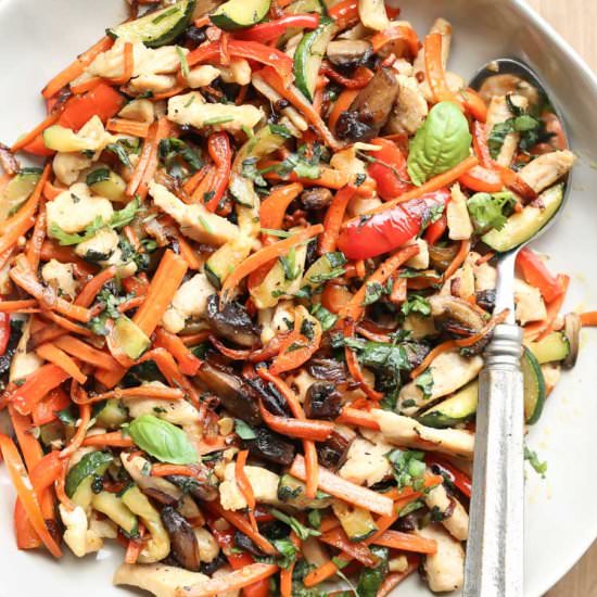 Russian Vegetable Chicken Salad