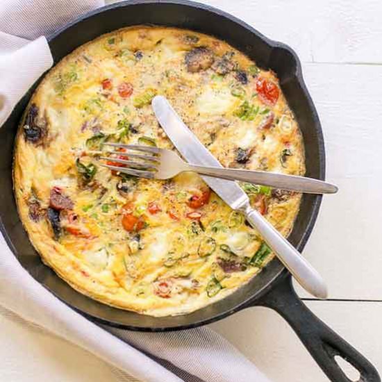 Tomato feta frittata