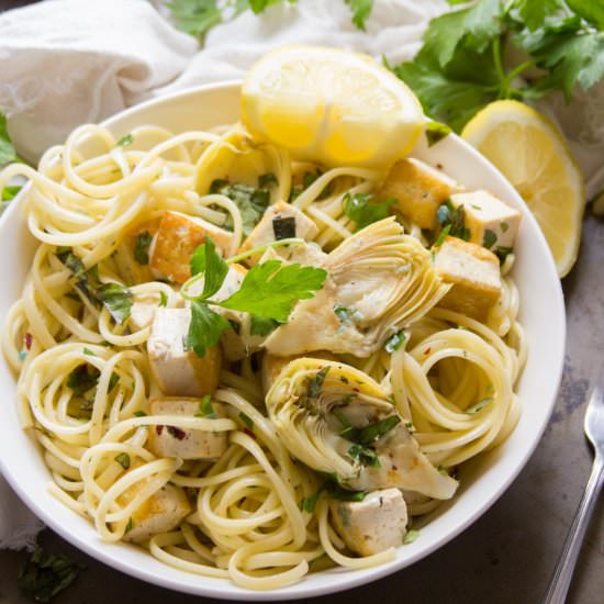 Tofu & Artichoke Scampi