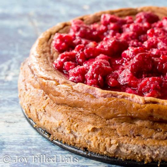 5 Ingredient Raspberry Cheesecake