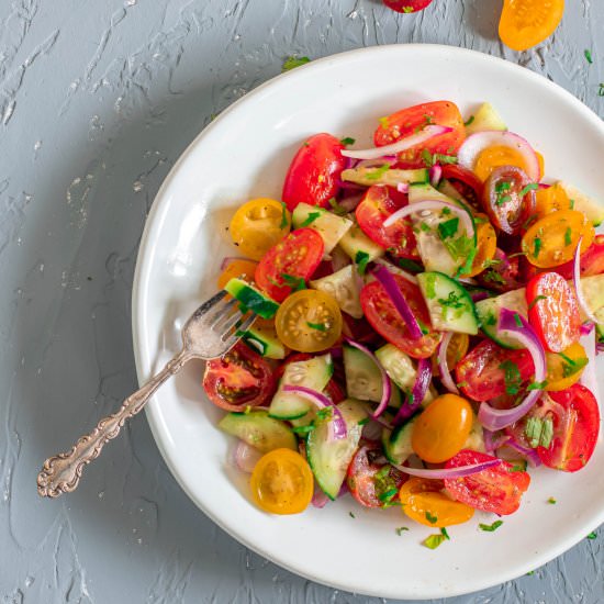 Tomato cucumber salad