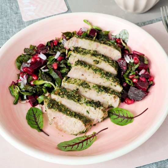 Chard salad with tuna