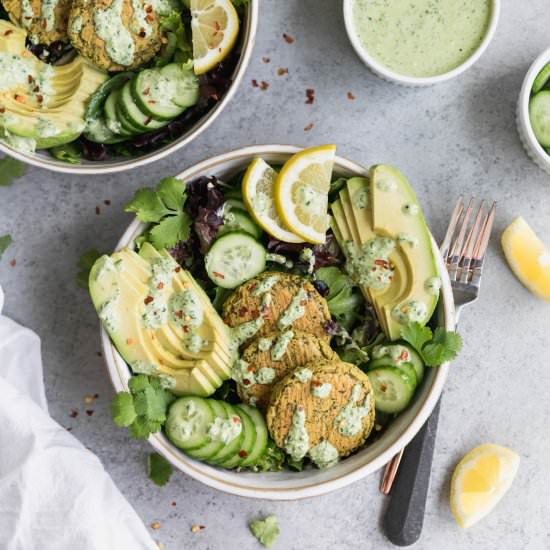 Baked Falafel Salad