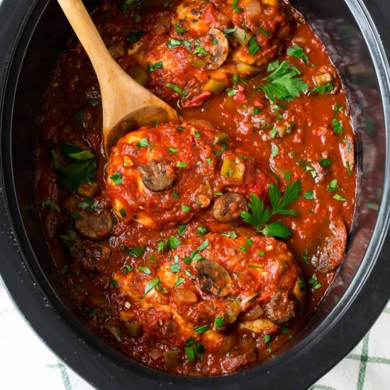 Slow Cooker Chicken Cacciatore