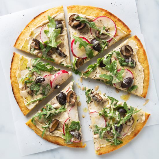 Spring Socca Pizza