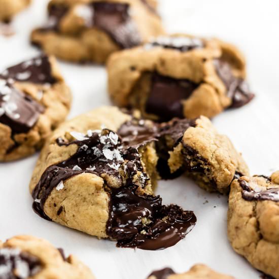 Salted Tahini Chocolate Chip Cookie