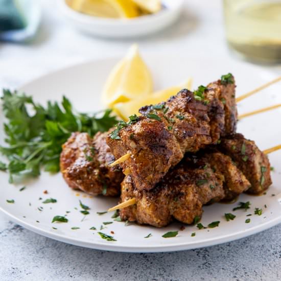 Ras El Hanout Grilled Pork Skewers
