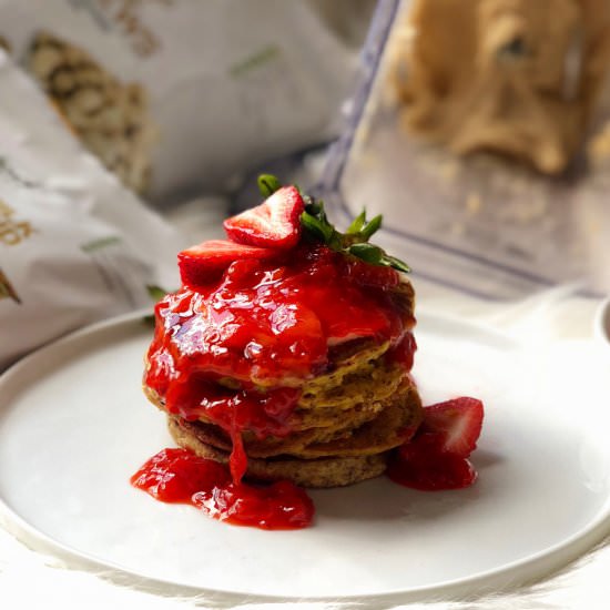 Pancakes with Strawberry Compote