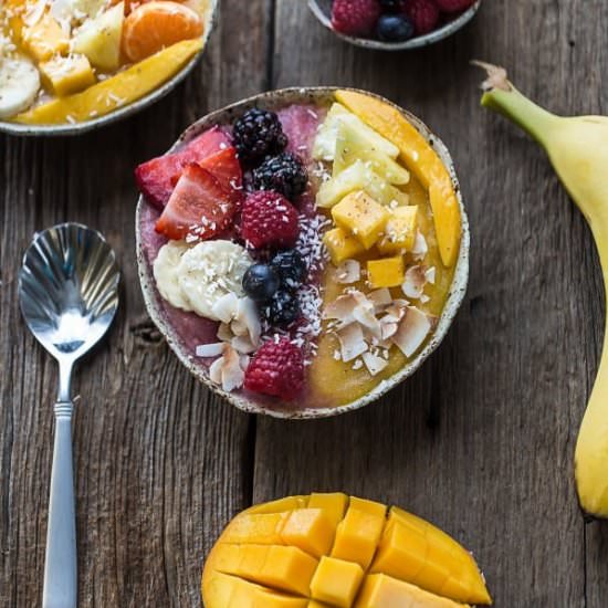 Berry Mango Coconut Smoothie Bowl