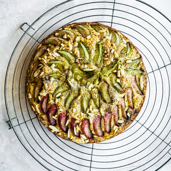 Rhubarb Almond Cake