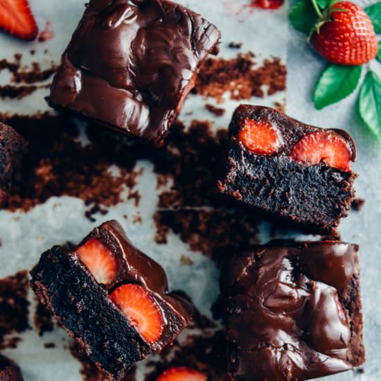 Chocolate Strawberry Brownies
