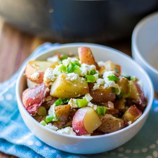Skillet Red Potatoes Bacon and Feta