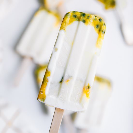Passion Fruit Yogurt Pops
