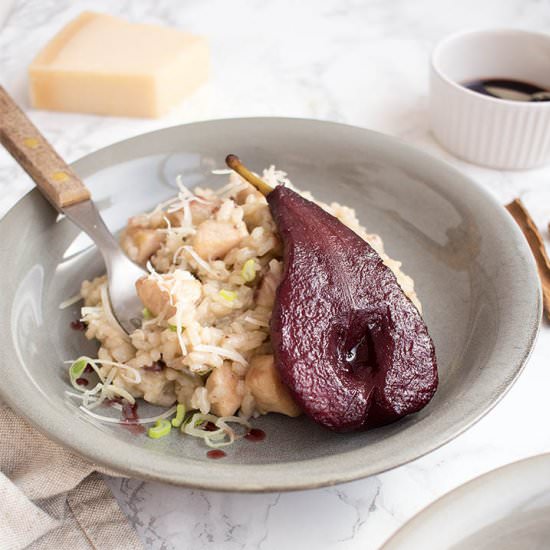 Creamy Chicken Risotto with Pears