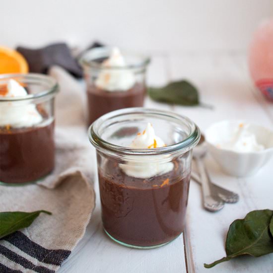 Dark Chocolate Custard Cups