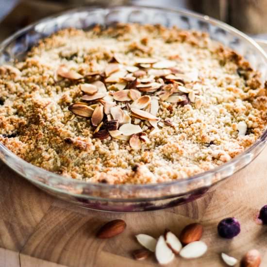 Blueberry and Apple Almond Crumble