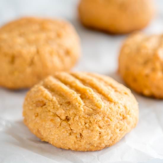 easy 4 ingred peanut butter cookies