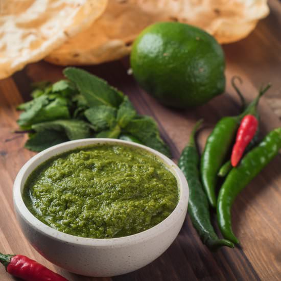 indian mint coriander chutney