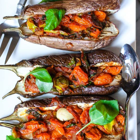 VeganStuffed Eggplant